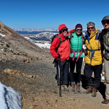 Our friends from Alaska with the summit of Mount Lincoln on the left